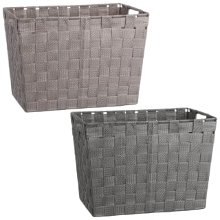 B&M Large Woven Storage Basket - Silver