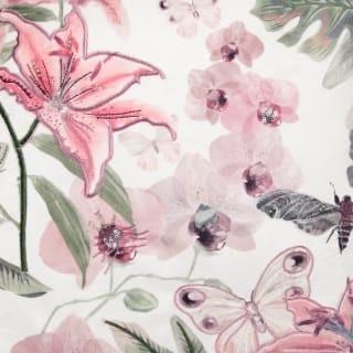 Embroidered Fleur Blush Cushion