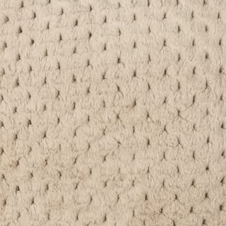 B&M Waffle Faux Fur Cushion - Natural