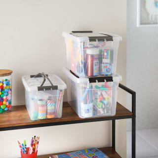 Clear Storage Box With Carry Handle 7L