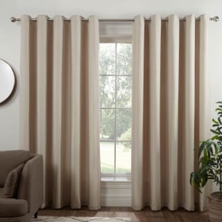 B&M Colorado Hopsack Fully Lined Cream Eyelet Curtains 46 X 72"
