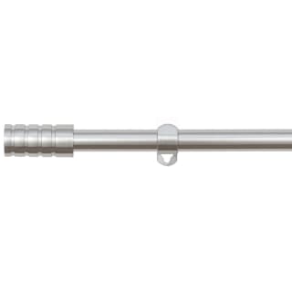 B&M Small Silver Barrel Curtain Pole 122-213cm