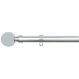 B&M Shiny Nickle Silver Orb Curtain Pole 70 - 120cm