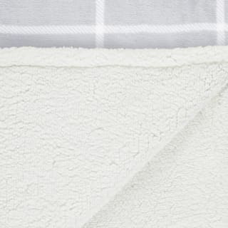 Winston Grey Check Sherpa Throw