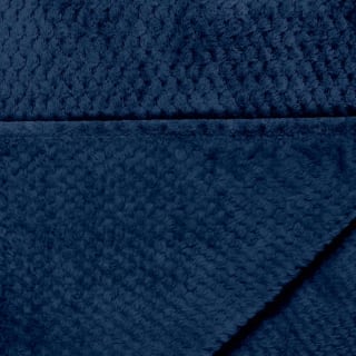 Simply Everyday Oversized Waffle Throw - Navy