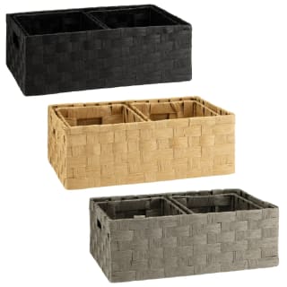 B&M Caen Set Of 3 Paper Rope Baskets - Grey