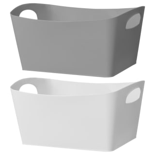 Simply Everyday Large Rectangle Storage Basket - Grey