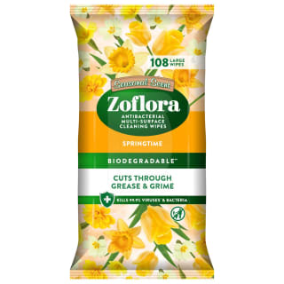 Zoflora Anti-Bacterial Cleaning Wipes 108pk - Springtime