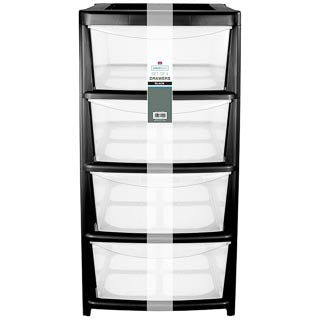 B&M 4 Tier Drawer - Black