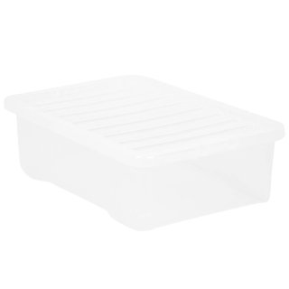B&M Underbed Clear Storage Box With Lid 32L - Clear