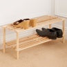  Addis 2 Tier Wooden Shoe Rack