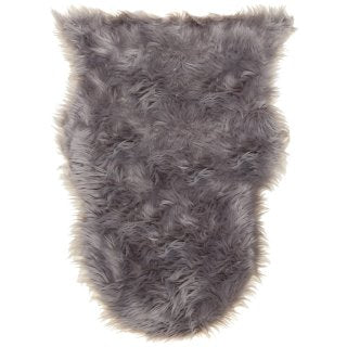B&M Faux Sheepskin Rug 60 X 90cm - Grey