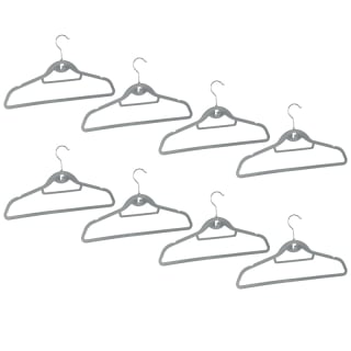 B&M Pure Velvet Hangers 8pk - Grey