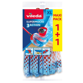  Vileda Supermocio 3 Action XL Refill 2pk