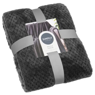  Simply Everyday Waffle Throw - Charcoal