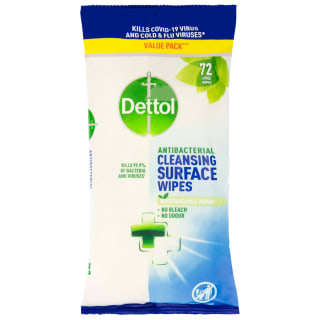  Dettol Anti-Bacterial Surface Wipes 72pk - Original