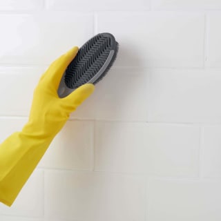 B&M Double Sided Silicone Scrubbing Brush - Grey