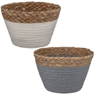 B&M Mini Cotton Wicker Basket - Cream