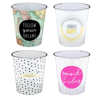 B&M Slogan Waste Bin - Choose Happy