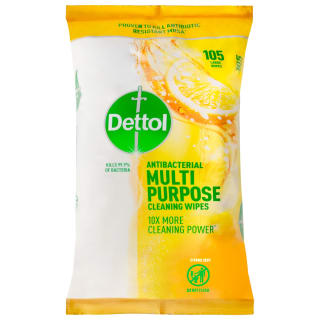  Dettol Multipurpose Cleaning Wipes Citrus Zest 105pk