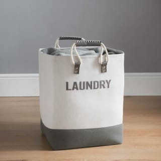 B&M Slogan Laundry Bag With Rope Handles - Grey