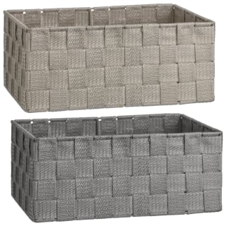 B&M Woven Storage Baskets 3pk - Silver