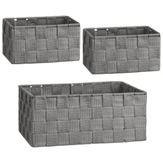 B&M Woven Storage Baskets 3pk - Silver