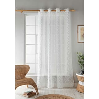  Diamond Tufted All Over Voile 55 X 90" - White