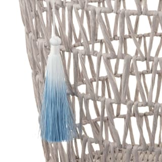 B&M Storage Basket With Tassel - Grey