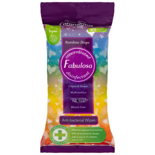  Fabulosa Anti-Bacterial Wipes 80pk - Rainbow Drops
