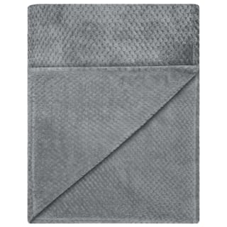  Waffle Faux Fur Throw - Grey