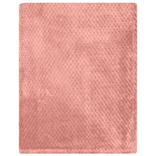  Heritage Collection Waffle Faux Fur Throw - Blush