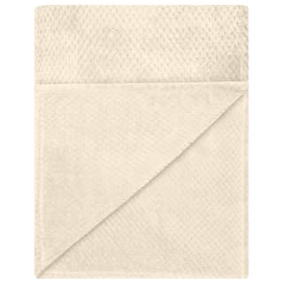  Waffle Faux Fur Throw - Cream