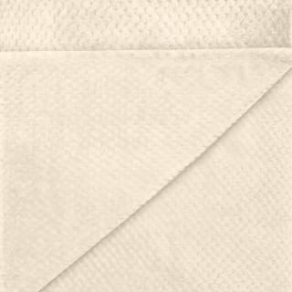  Waffle Faux Fur Throw - Cream