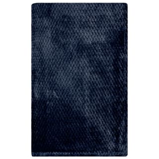B&M Waffle Faux Fur Throw - Navy