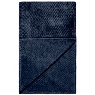 B&M Waffle Faux Fur Throw - Navy