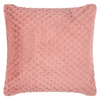  Waffle Faux Fur Cushion - Blush