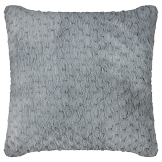  Waffle Faux Fur Cushion - Grey
