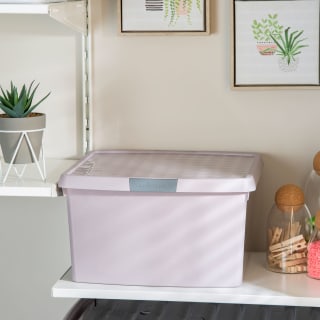 B&M Waffle Clip Box 25.5L - Blush