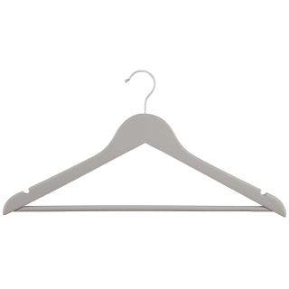 B&M Matte Grey Wooden Hangers 4pk