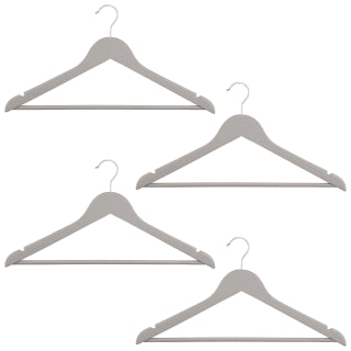 B&M Matte Grey Wooden Hangers 4pk