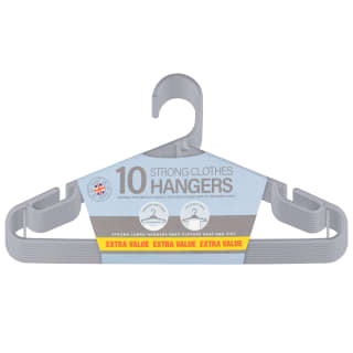B&M Jumbo Hangers 10pk - Grey