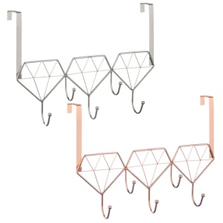B&M Diamond Geo Overdoor Hooks - Rose Gold