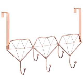 B&M Diamond Geo Overdoor Hooks - Rose Gold