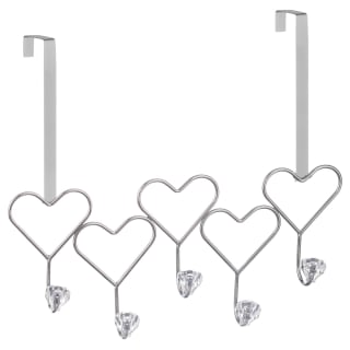 B&M Heart Diamante Overdoor Hooks
