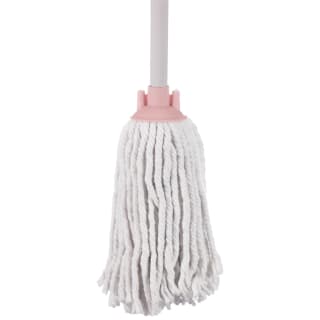 B&M Coloured Cotton Mop With Refill Head - Blush & Grey