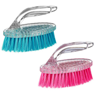 B&M Clear Scrubbing Brush - Pink