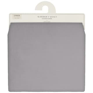  Supersoft Velvet Cushion Covers 2pk - Grey