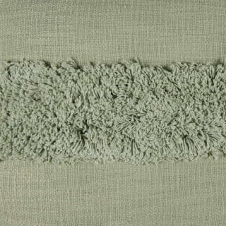 B&M Indigo Tufted Stripe Cushion With Tassels - Sage