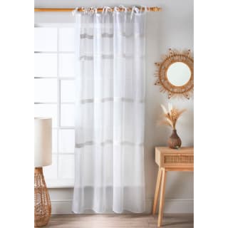  Willow Lace Tie Top Voile 55 X 90" - White